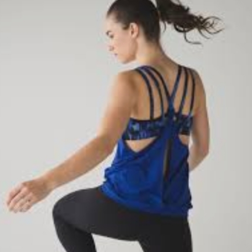 NWT lululemon Noveau limits tank sapphire blue